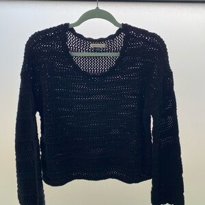 American Eagle Outfitters Black V-Neck Sweater